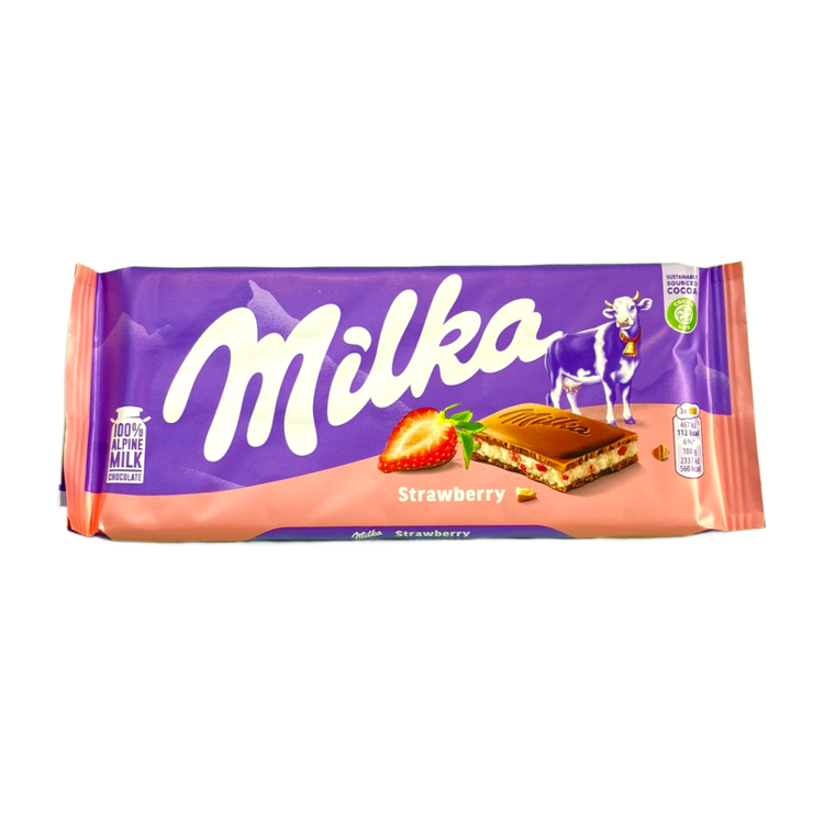 شکلات تبلتی میلکا با کرم توتفرنگی