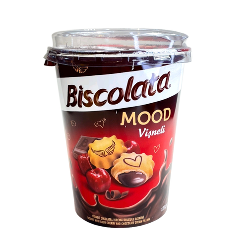 بیسکویت بیسکولاتا با کرم شکلات و آلبالو | Biscolata Mood Cherry Chocolate Cream
