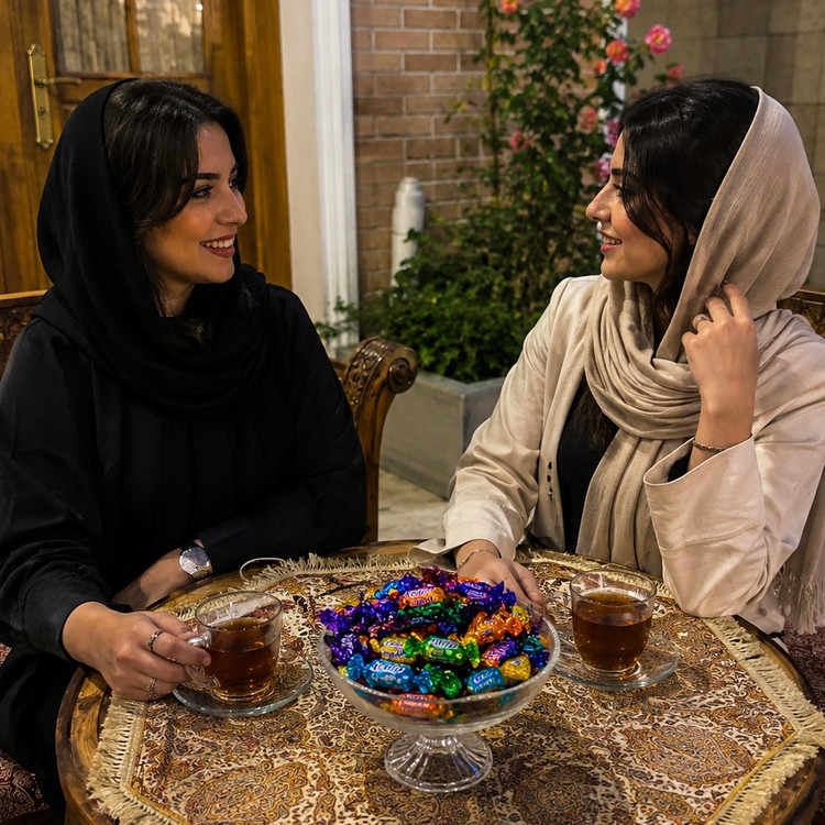 تافی با کرم میوه برای پذیرایی نوروز