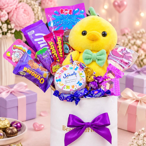 پک هدیه شکلات و عروسک برای ولنتاین